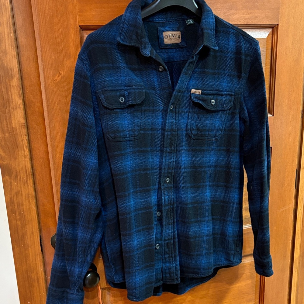 Orvis Classic Blue and Black Shirt/Shacket jacket